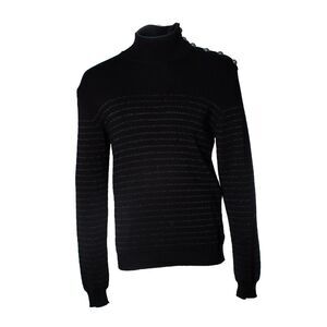 Balmain  Striped lurex turtle neck